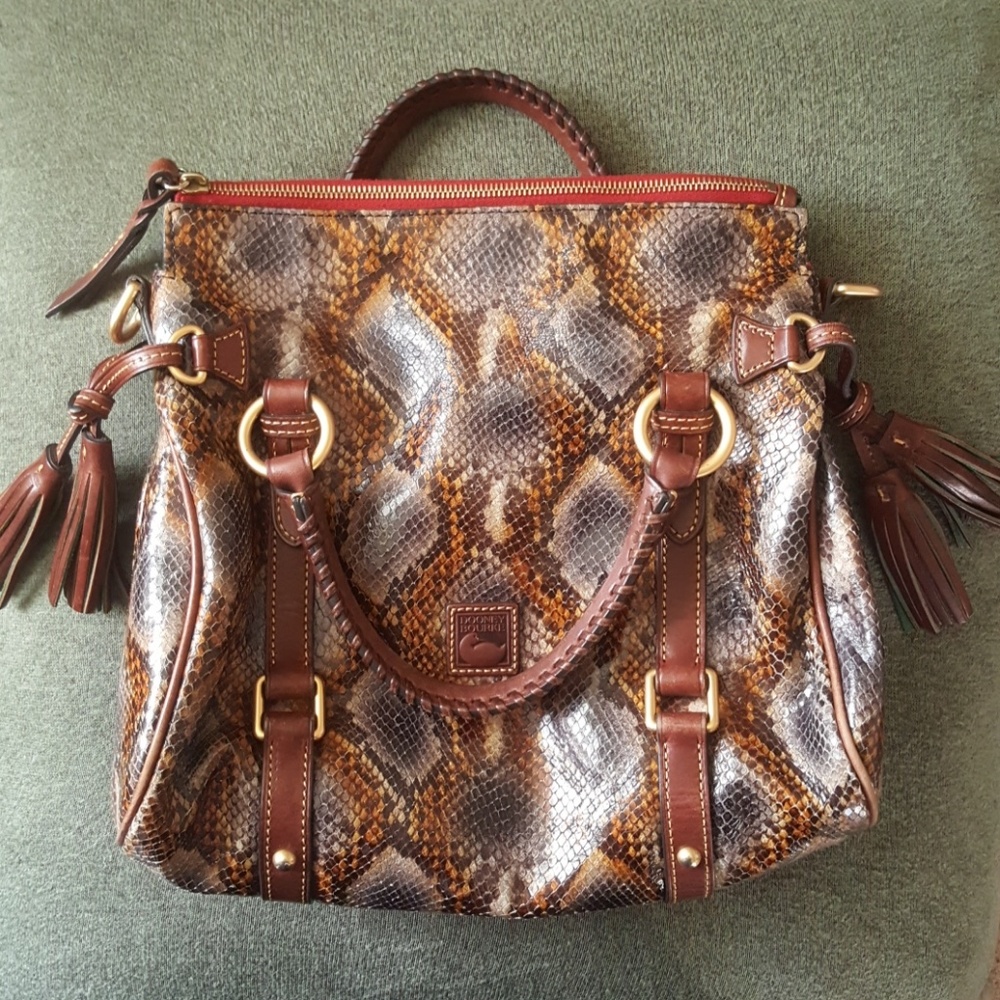 Dooney & Bourke Python Embossed Satchel